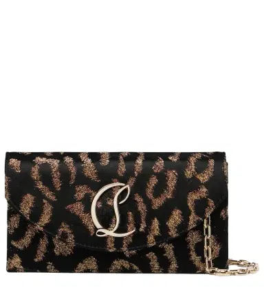 Christian Louboutin Leopard-print velvet clutch | Thumbnail 1