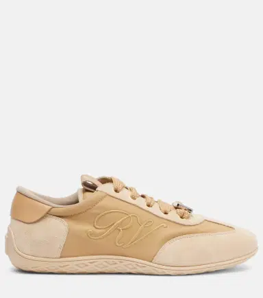 Roger Vivier Viv Low leather-trimmed satin sneakers | Thumbnail 2 Roger Vivier Viv Low leather-trimmed satin sneakers | Thumbnail 2