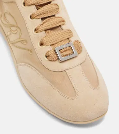 Roger Vivier Viv Low leather-trimmed satin sneakers | Thumbnail 4 Roger Vivier Viv Low leather-trimmed satin sneakers | Thumbnail 4