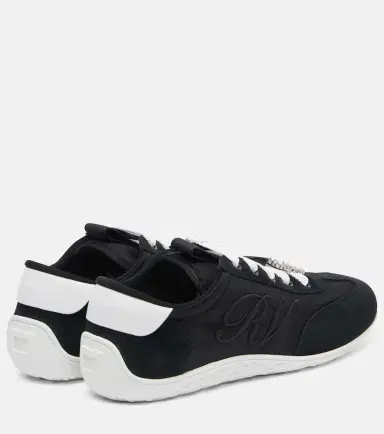 Roger Vivier Viv Low suede-trimmed satin sneakers | Thumbnail 2 Roger Vivier Viv Low suede-trimmed satin sneakers | Thumbnail 2