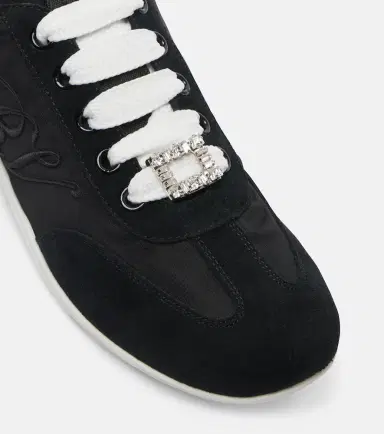 Roger Vivier Viv Low suede-trimmed satin sneakers | Thumbnail 3 Roger Vivier Viv Low suede-trimmed satin sneakers | Thumbnail 3