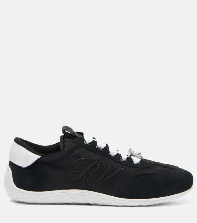 Roger Vivier Viv Low suede-trimmed satin sneakers | Thumbnail 4 Roger Vivier Viv Low suede-trimmed satin sneakers | Thumbnail 4