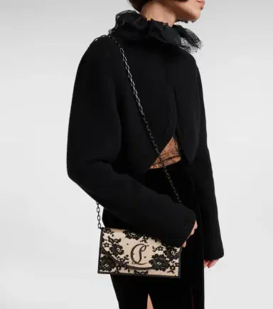 Christian Louboutin Loubi54 Small lace clutch | Thumbnail 5