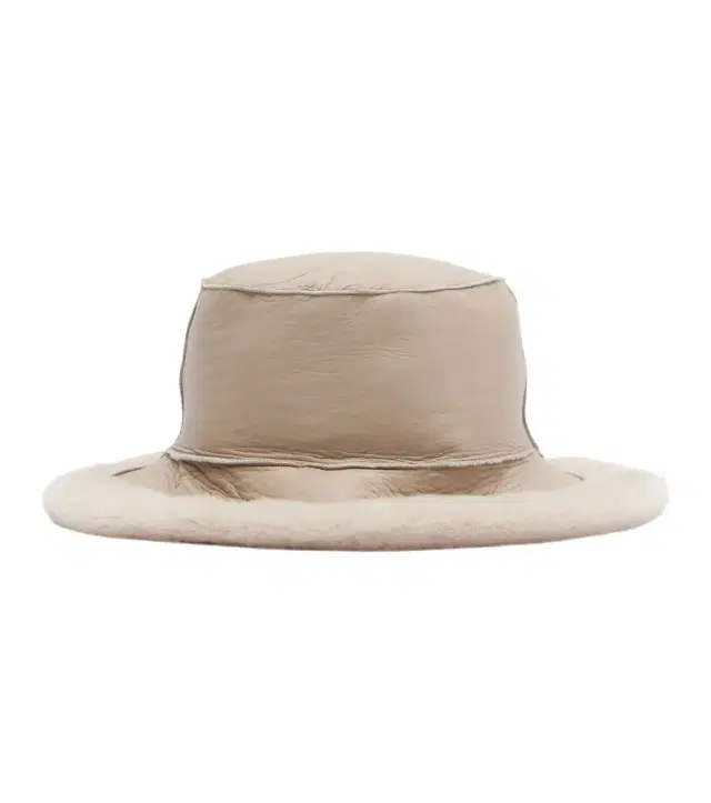 Brunello Cucinelli Shearling-trimmed leather boater hat