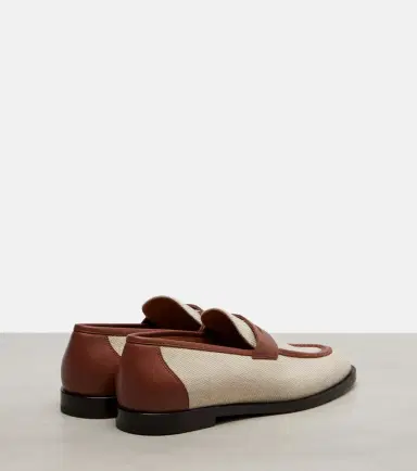Loro Piana Sergio leather-trimmed penny loafers | Thumbnail 3 Loro Piana Sergio leather-trimmed penny loafers | Thumbnail 3