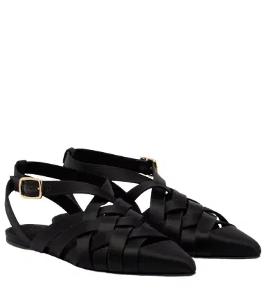 Loro Piana Silene satin sandals | Thumbnail 1 Loro Piana Silene satin sandals | Thumbnail 1