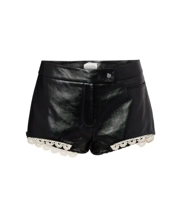 Magda Butrym Lace-trimmed leather shorts