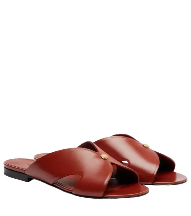 Loro Piana Vera leather slides