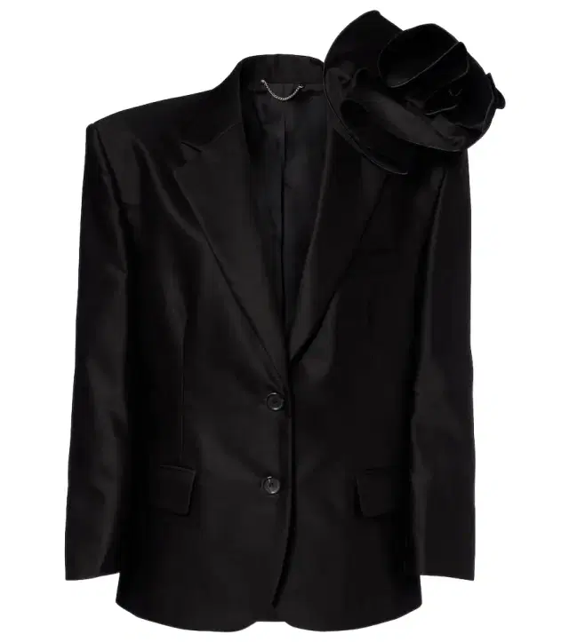 Magda Butrym Floral-appliqué cotton blazer