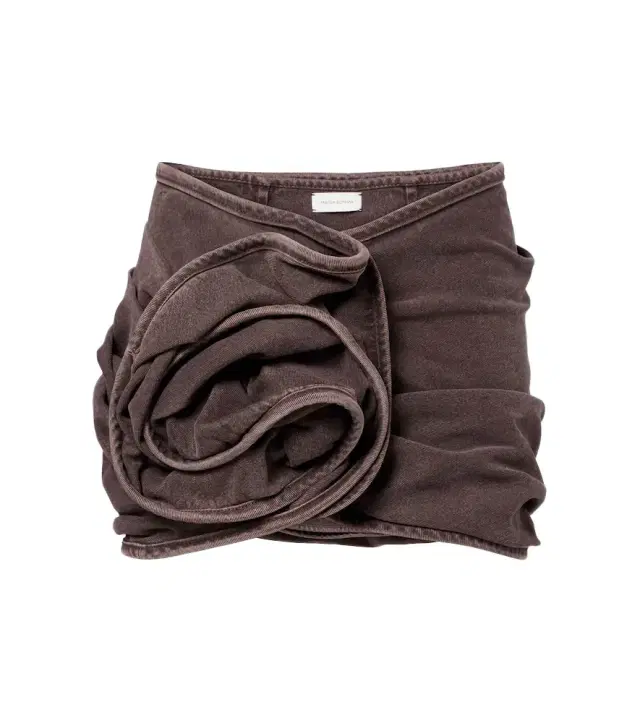 Magda Butrym Floral-appliqué denim miniskirt