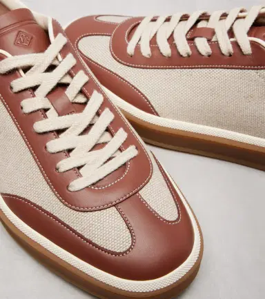Loro Piana Tennis Walk leather-trimmed sneakers | Thumbnail 2 Loro Piana Tennis Walk leather-trimmed sneakers | Thumbnail 2