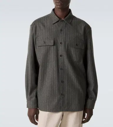 Ralph Lauren Purple Label Pinstripe wool shirt | Thumbnail 4 Ralph Lauren Purple Label Pinstripe wool shirt | Thumbnail 4