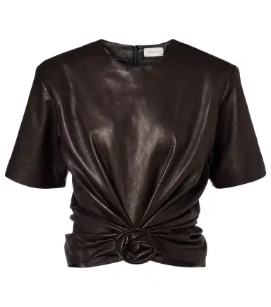 Magda Butrym Knot-detail leather T-shirt | Thumbnail 1