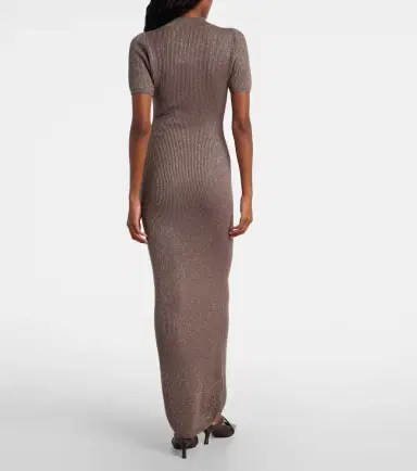 Brunello Cucinelli Ribbed-knit cashmere-blend maxi dress | Thumbnail 3