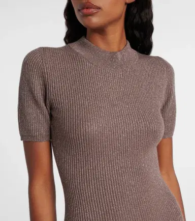 Brunello Cucinelli Ribbed-knit cashmere-blend maxi dress | Thumbnail 5