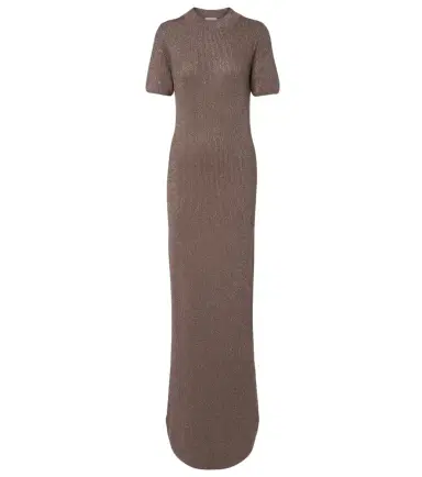 Brunello Cucinelli Ribbed-knit cashmere-blend maxi dress | Thumbnail 1