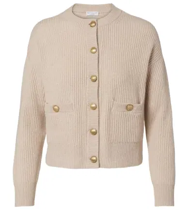 Brunello Cucinelli Wool, cashmere, and silk cardigan | Thumbnail 1