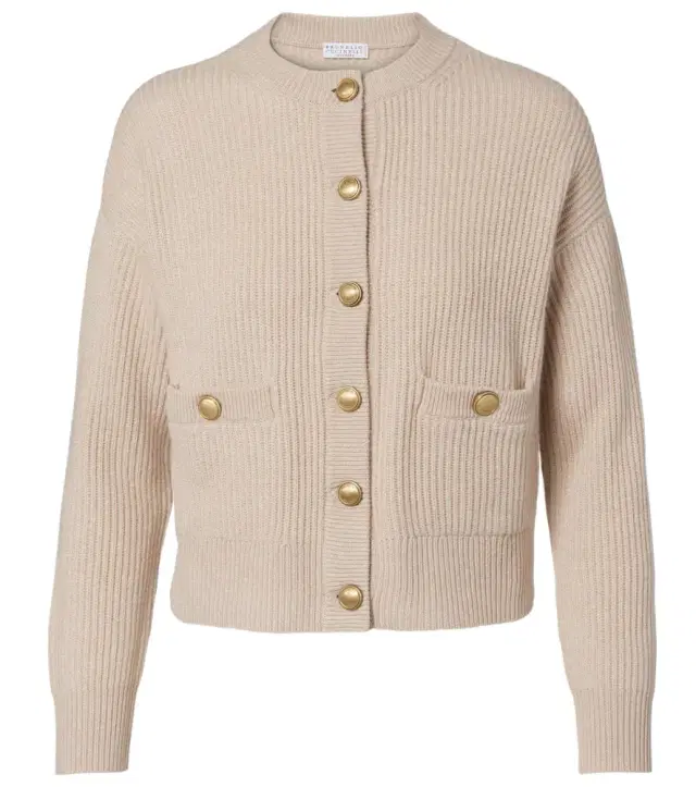 Brunello Cucinelli Wool, cashmere, and silk cardigan