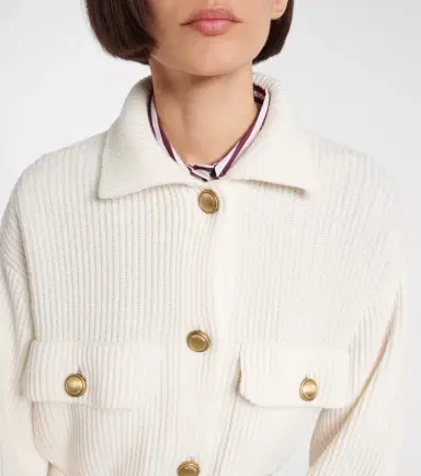 Brunello Cucinelli Belted wool, cashmere, and silk cardigan | Thumbnail 5