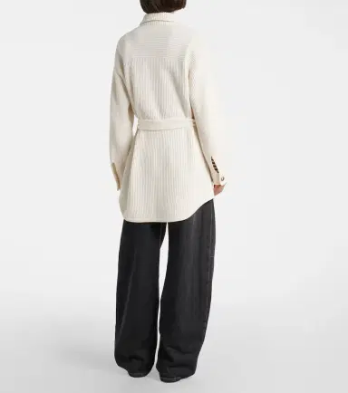 Brunello Cucinelli Belted wool, cashmere, and silk cardigan | Thumbnail 6