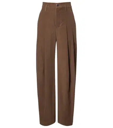 Brunello Cucinelli Pleated high-rise cotton wide-leg pants | Thumbnail 1