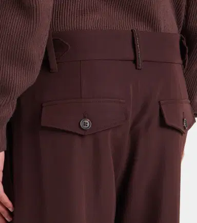 Brunello Cucinelli Wool and cotton straight pants | Thumbnail 2 Brunello Cucinelli Wool and cotton straight pants | Thumbnail 2