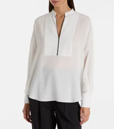 Brunello Cucinelli Monili silk blouse | Thumbnail 2
