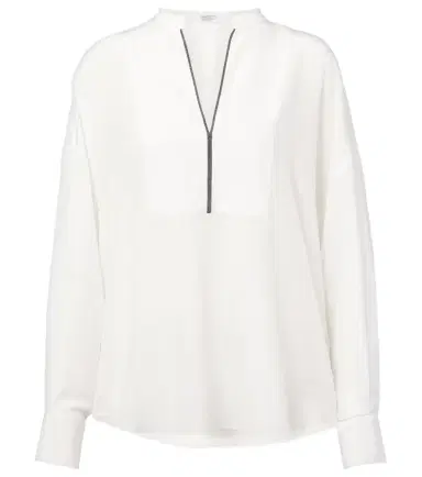 Brunello Cucinelli Monili silk blouse | Thumbnail 1