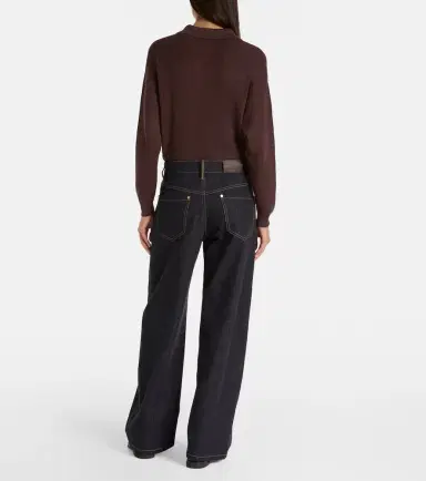 Brunello Cucinelli Mid-rise wide-leg jeans | Thumbnail 6