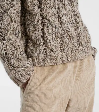 Brunello Cucinelli Cable-knit wool and cashmere turtleneck sweater | Thumbnail 4