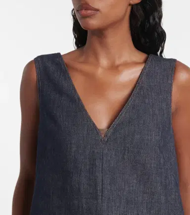 Brunello Cucinelli Monili cotton twill minidress | Thumbnail 3