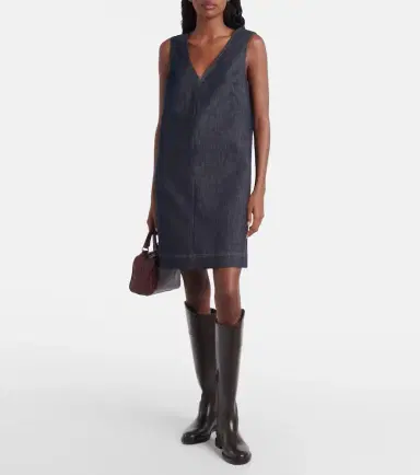 Brunello Cucinelli Monili cotton twill minidress | Thumbnail 4