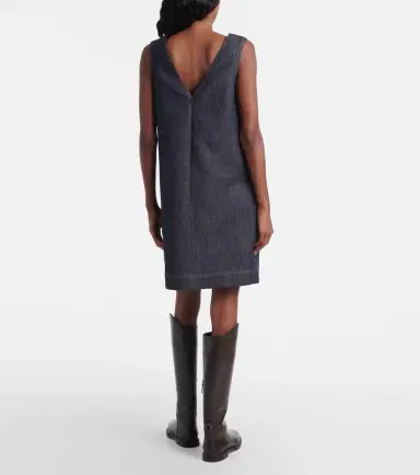 Brunello Cucinelli Monili cotton twill minidress | Thumbnail 5