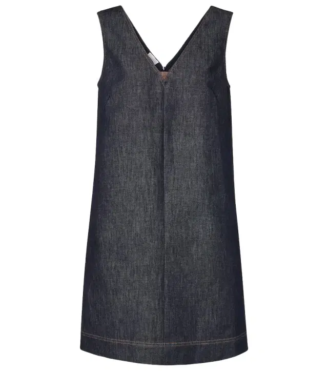 Brunello Cucinelli Monili cotton twill minidress