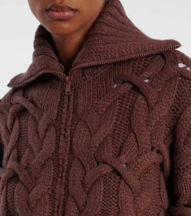 Brunello Cucinelli Cable-knit cashmere zip-up cardigan | Thumbnail 4