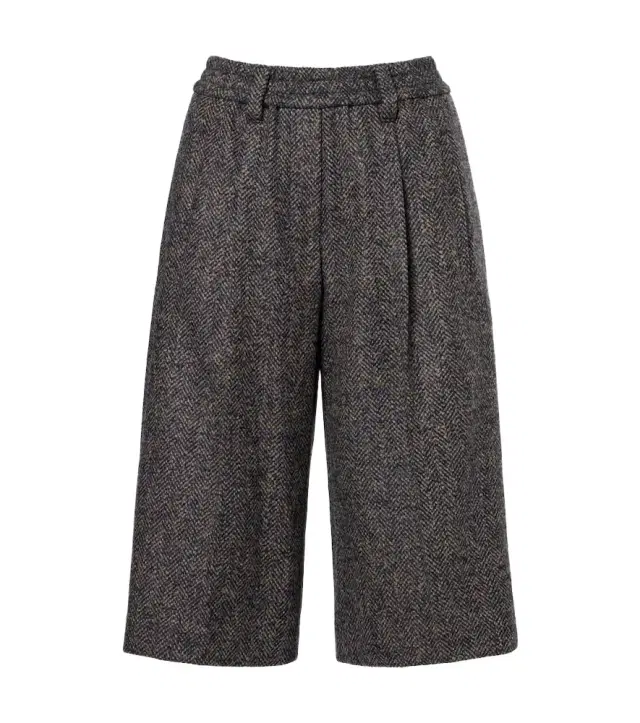 Brunello Cucinelli Herringbone wool-blend shorts