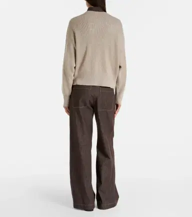 Brunello Cucinelli Ribbed-knit cashmere-blend sweater | Thumbnail 3