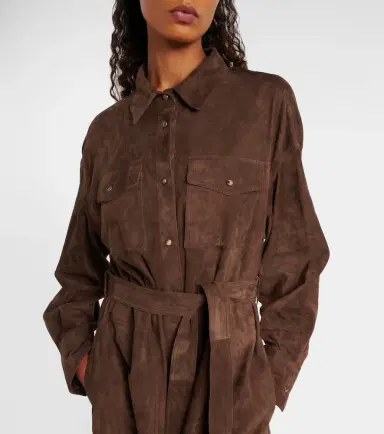 Brunello Cucinelli Monili belted suede shirt dress | Thumbnail 5