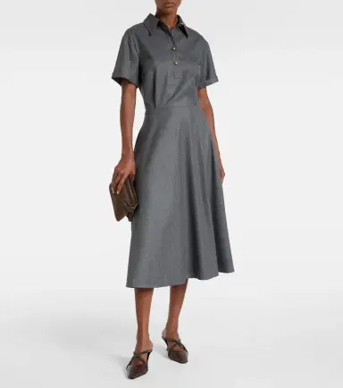Brunello Cucinelli Virgin wool shirt dress | Thumbnail 5