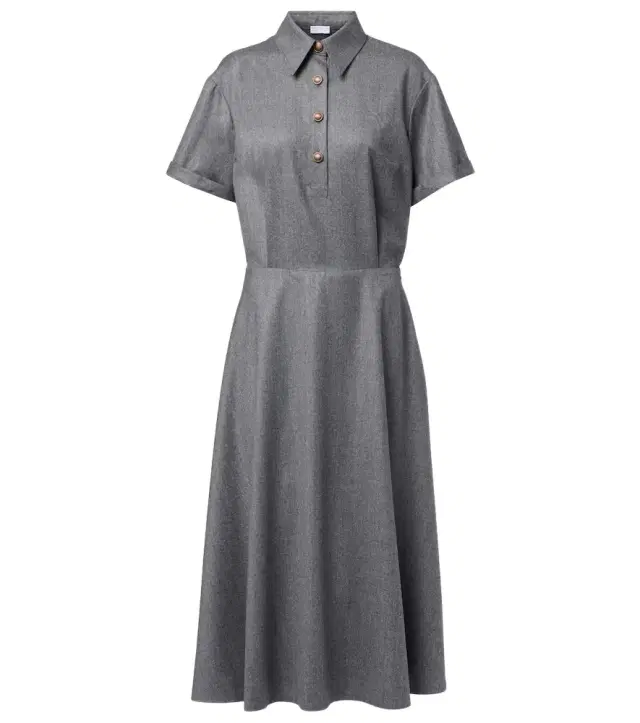 Brunello Cucinelli Virgin wool shirt dress