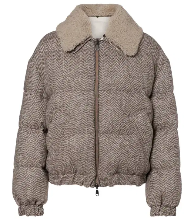 Brunello Cucinelli Wool-blend down jacket