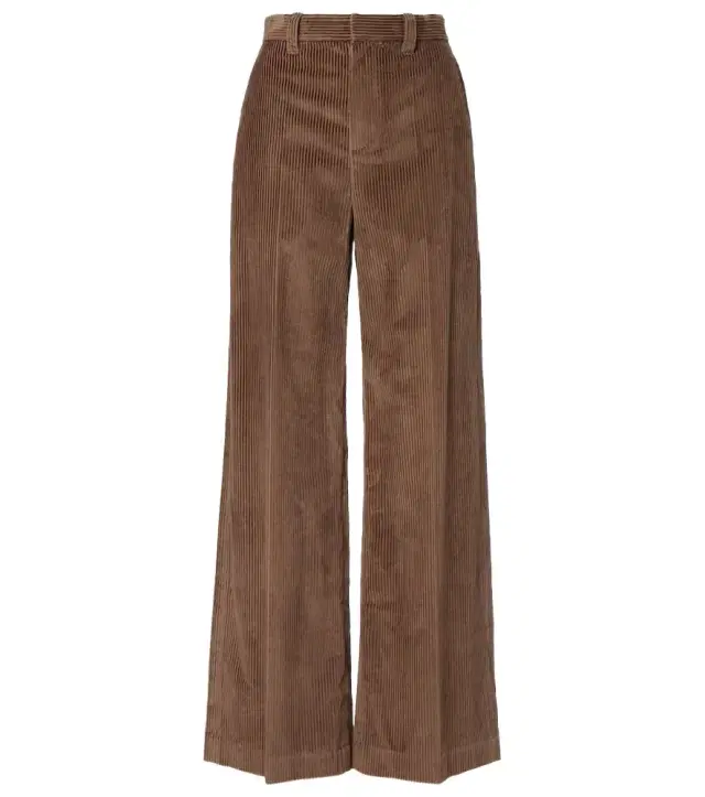 Brunello Cucinelli Monili cotton corduroy wide-leg pants