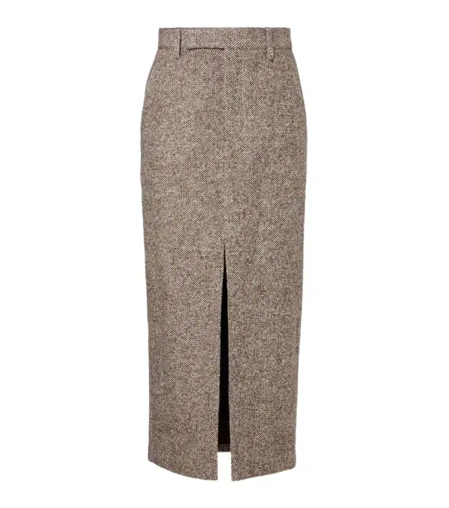 Brunello Cucinelli Wool and silk-blend midi skirt