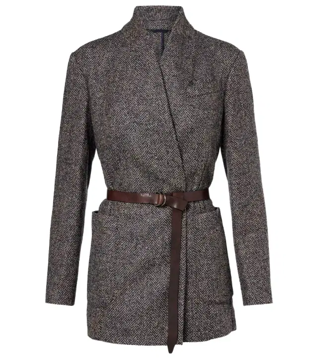 Brunello Cucinelli Herringbone Monili wool-blend tweed blazer
