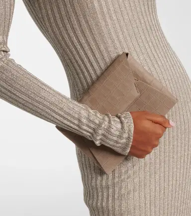 Brunello Cucinelli Monili ribbed-knit lamé maxi dress | Thumbnail 2