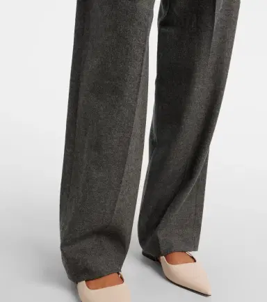 Brunello Cucinelli Pleated wool and cashmere wide-leg pants | Thumbnail 5