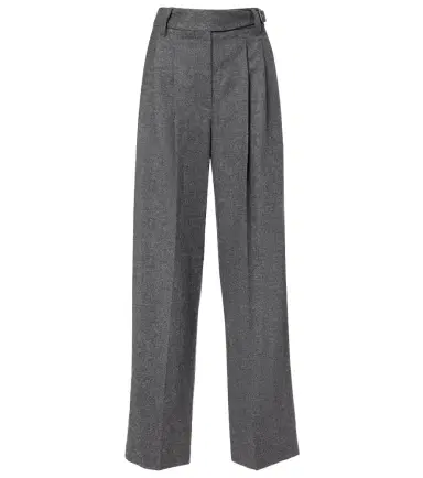 Brunello Cucinelli Pleated wool and cashmere wide-leg pants | Thumbnail 1
