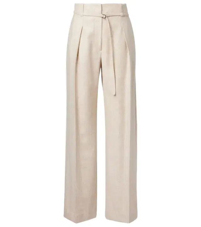 Brunello Cucinelli Belted wool and cashmere wide-leg pants