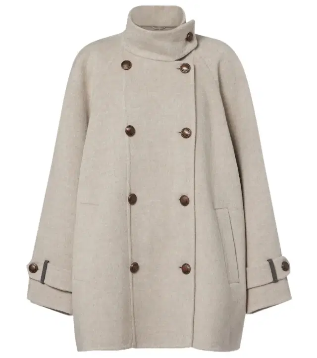 Brunello Cucinelli Double-breasted wool and cashmere coat