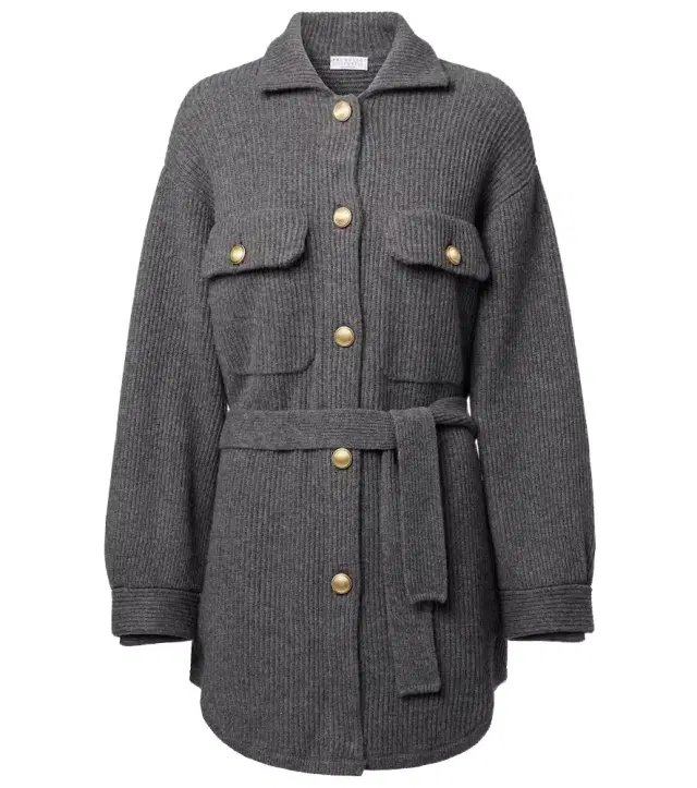 Brunello Cucinelli Wool, cashmere, and silk cardigan